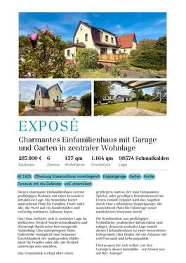 Foto - 6 Zimmer Einfamilienhaus zum Kaufen in Schmalkalden