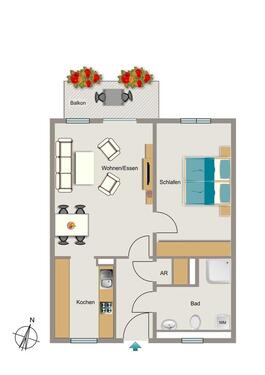 Foto - 2 Zimmer Etagenwohnung zur Miete in Duisburg