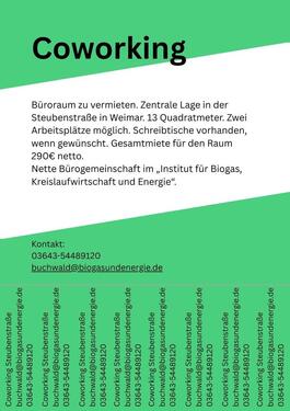 Foto - Coworking Büro Büroraum Arbeitsplatz Weimar