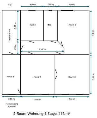 Foto - 4 Zimmer Etagenwohnung zur Miete in Brandenburg an der Havel