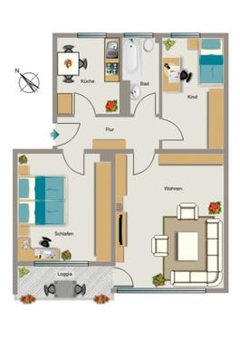 Foto - 3.5 Zimmer Erdgeschoßwohnung zur Miete in Herten