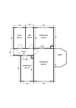 Foto - 3 Zimmer Etagenwohnung in Halberstadt