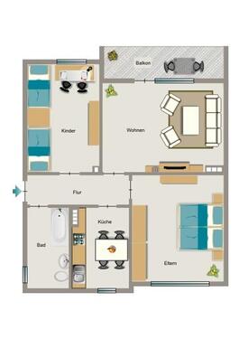 Foto - Etagenwohnung in Dortmund zur Miete