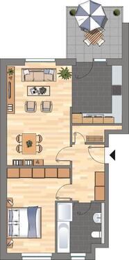 Foto - 2 Zimmer Etagenwohnung zur Miete in Wolfsburg