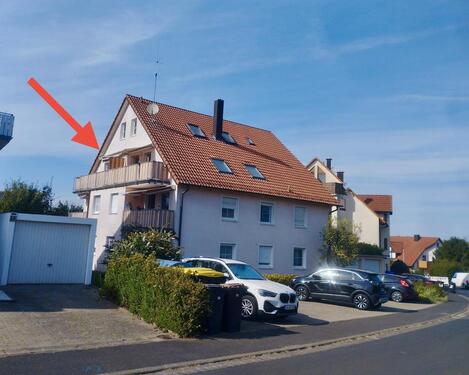 Foto - 2-Zimmer-DG-Wohnung mit Balkon (Markise) in Werneck AB SOFORT