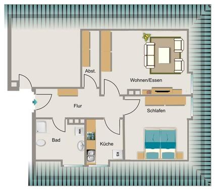 Foto - 2.5 Zimmer Dachgeschoßwohnung in Ahlen