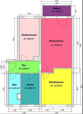 Foto - Nachmieter für 2er WG, 3-Raum Whg. mit Campusnähe in Mittweida