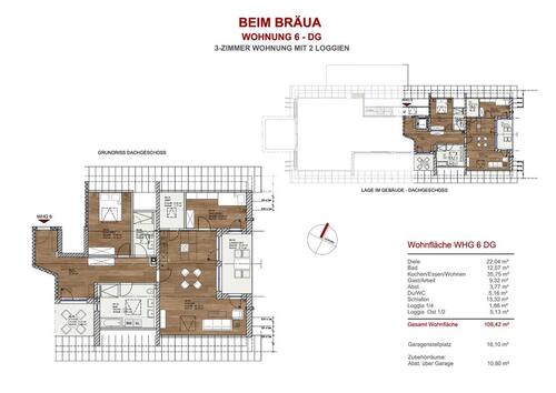 Foto - Erstbezug - Exkl. 3-Zimmer-DG-Wohnung mit Süd + Ost-Loggia