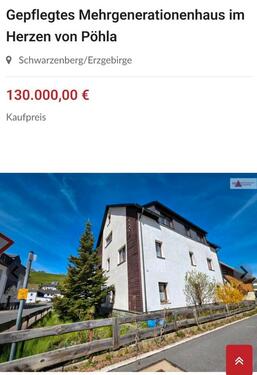 Foto - Gepflegtes Haus im Schwarzenberger Ortsteil Pöhla