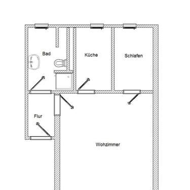 Foto - 1,5 Raum Wohnung in Staßfurt - 300,00 EUR Kaltmiete,