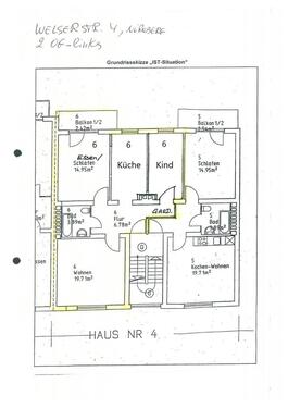Foto - 3-Zim. Wohnung zur Miete - 750,00 EUR Kaltmiete,