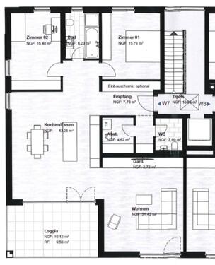 Foto - 3 Zimmer Etagenwohnung zur Miete in Bocholt