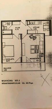 Foto - Wohnung zu vermieten - 700,00&nbsp;EUR Kaltmiete, ca.&nbsp; 60,77&nbsp;m&sup2;