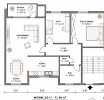 Helle 3-Zimmer-Wohnung mit Balkon in Harrislee