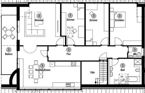 Foto - Helle 4,5-Zimmer-Wohnung in ruhiger Lage