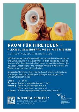 Foto - BÜRO- und SEMINARRÄUME in BADEN-WÜRTTEMBERG mieten!