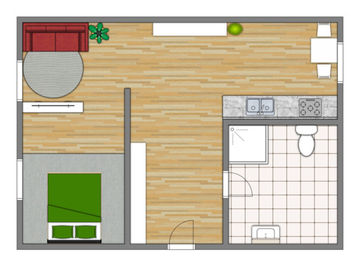Foto - Gemütliche 1-Raum-EG-Wohnung in Burg