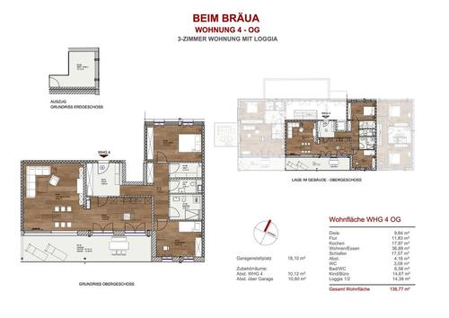 Foto - Erstbezug - Exklusive 3-Zimmer-Wohnung mit Süd-Loggia