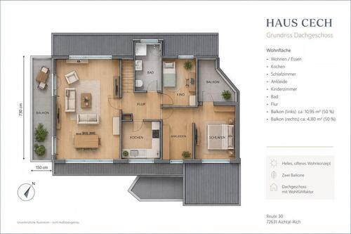 Foto - 3.5 Zimmer Dachgeschoßwohnung zum Kaufen in Aichtal