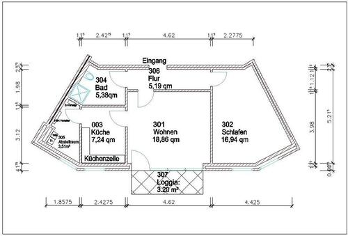 Foto - 2 Zimmer Dachgeschoßwohnung zur Miete in Papenburg