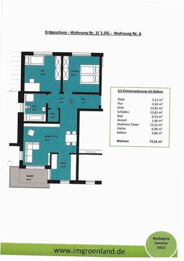 Foto - 3,5 Zimmerwohnung - 778,00 EUR Kaltmiete,
