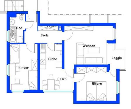 Foto - 3 Zimmer Etagenwohnung zur Miete in Oerlinghausen