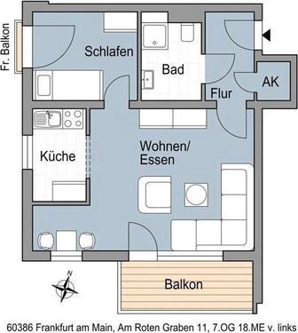 Foto - Schicke 1, 5 Zimmerwohnung mit Balkon
