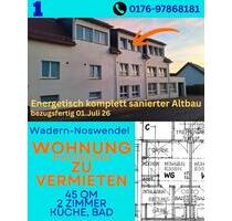 Wohnung zu vermieten - 450,00&nbsp;EUR Kaltmiete, ca.&nbsp; 45,00&nbsp;m&sup2; in Wadern (PLZ: 66687)