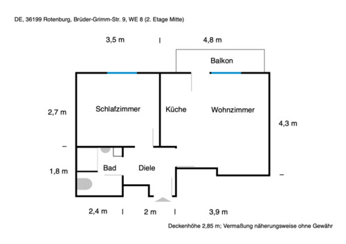 Foto - 2 Zimmer Etagenwohnung in Rotenburg an der Fulda