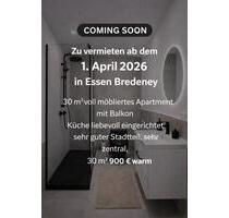 Kleines möbliertes Apartment in Toplage Bredeney - Essen Stadtbezirk IX