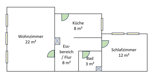 Foto - 2 Zimmer Wohnung Erdgeschoss zentrumsnah in Helmstedt