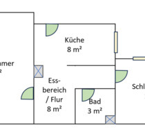 2 Zimmer Wohnung Erdgeschoss zentrumsnah in Helmstedt