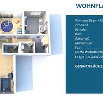 Lichtdurchflutete 3 Zi Wohnung, 2OG, Erstbezug - Veitshöchheim