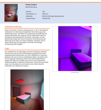 Foto - Etagenwohnung zur Miete in Nürnberg