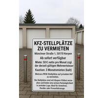 Privatparkplätze für Kfz ab sofort in der Münchener Str. 1 in 50170 Kerpen zu vermieten