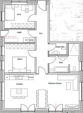 Foto - Neubau großzügige 3-Zimmer Wohnung mit Terrasse, Garten & Carport