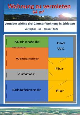 Foto - Wohnung zu vermieten - 330,00 EUR Kaltmiete,