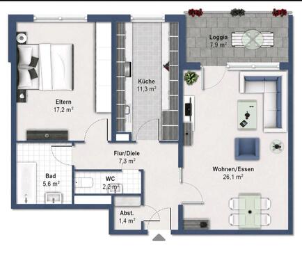 Foto - 2 Zimmer Etagenwohnung zur Miete in Mannheim