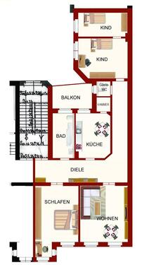 Foto - 4 Zimmer Etagenwohnung zur Miete in Zeitz