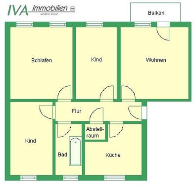 Foto - Erdgeschoßwohnung in Riesa zur Miete