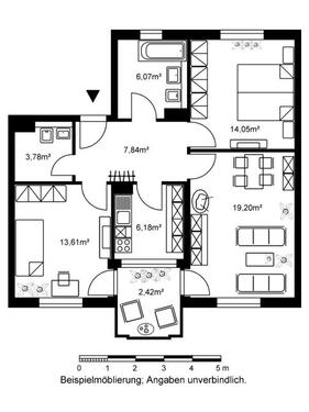 Foto - 16008110540 Schöne Dreizimmerwohnung im zweiten Obergeschoss mit Balkon