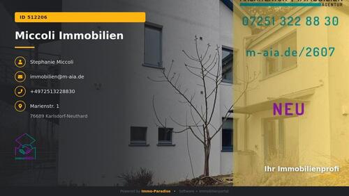 Foto - 2 Zimmer Dachgeschoßwohnung zur Miete in Bruchsal