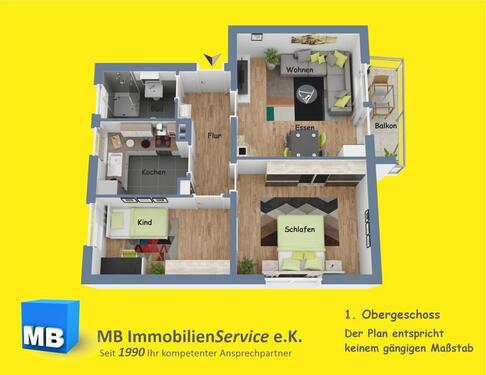 Foto - Wohnen in neuem Glanz - 550,00&nbsp;EUR Kaltmiete, ca.&nbsp; 61,00&nbsp;m&sup2;