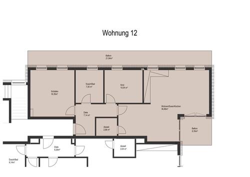 Foto - 3 Zimmer Dachgeschoßwohnung zur Miete in Echternacherbrück