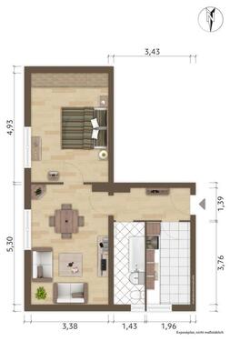Foto - 2 Zimmer Etagenwohnung zur Miete in Hoyerswerda