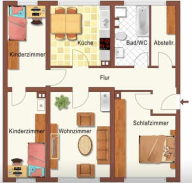 Foto - Etagenwohnung in Waldheim zur Miete