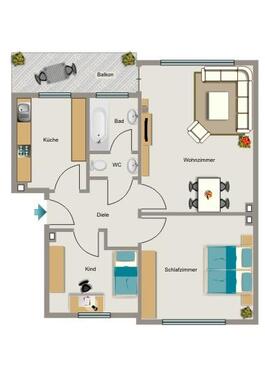 Foto - 3.5 Zimmer Etagenwohnung in Neukirchen-Vluyn