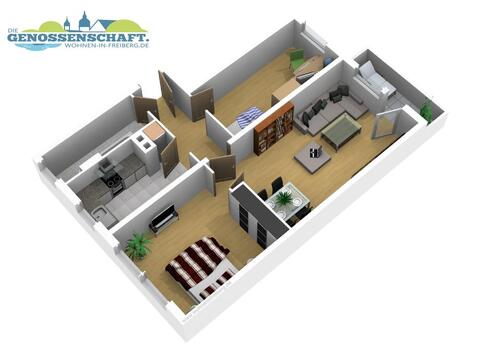 Foto - 3 Zimmer Etagenwohnung zur Miete in Freiberg