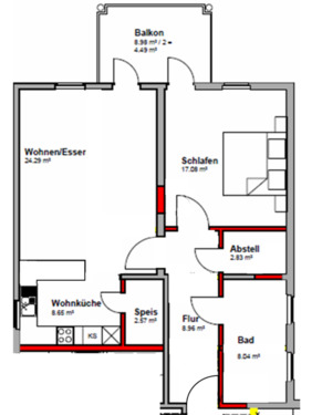 Foto - Schöne,helle und moderne 2-ZW in denkmalgeschütztem Haus in Zell