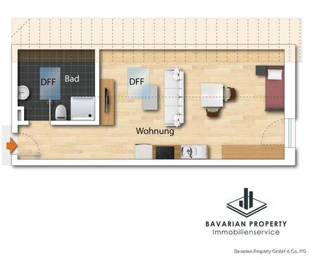 Foto - 1 Zimmer Etagenwohnung zur Miete in Sünching